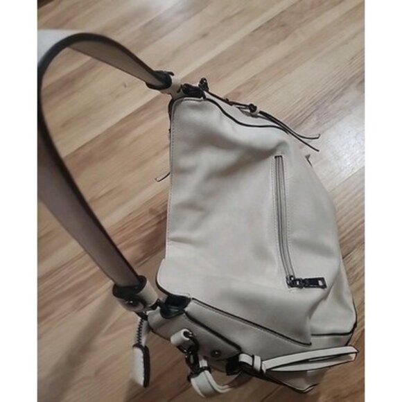 Realer Cream Designer Hobo Bag Concealed Carry Purse Shoulder Bag Crossbody Tote - Picture 14 of 16